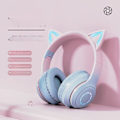 Miniatyrbillede 5 af 6: cat ears headset trådløs cat bluetooth hovedtelefoner musta
