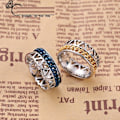Pikkukuva 5 / 6: antistress spinner rotating fidget ring rings blue Størrelse 10 / 19,8 mm