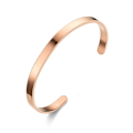 Miniatyrbild 6 av 6: Titanstål C-formad vanligt bandurarmband med justerbar stängning 6mm blå utan text
