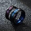 Miniatyrbild 3 av 6: Blå och lila Gemstone Queen Ring - Förtrollande King &amp; Queen 8mm hennes kung nr 10