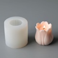 Miniatyrbillede 2 af 6: lysforme lys stearinlys gør-det-selv-forme i silikoneform lz22032 stor tulipan