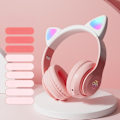 Pikkukuva 1 / 6: cat ears kuulokkeet langattomat cat bluetooth kuulokkeet lyserød