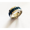 Miniatyrbillede 1 af 6: antistress spinner roterende fidget ring ringe størrelse 7/17 mm