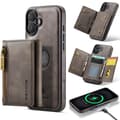 (For iPhone 15 Pro Max) DG.MING M5-serien avtakbart lommebokdeksel kaffe