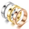 Miniatyrbillede 2 af 6: anti-angst spinner fidget roterende ring ringe størrelse 10/19,8 mm