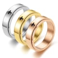 Miniatyrbillede 2 af 6: anti-angst spinner fidget roterende ring ringe størrelse 7/17 mm