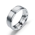 Pikkukuva 4 / 6: Kaksikerrosrengas - Forever Yours, sopivan mattapinnan ja symbolin kanssa 6mm viiste musta Nro 13