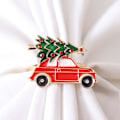 Miniatyrbild 1 av 6: Servettringar jul tacksägelse helgdagar julpynt jul dekoration c 6st / Jul bil