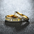 Miniatyrbild 4 av 6: Forever Love Couple Bevel Veil Diamond Ring - Utsökt modering fö 6mm herr storlek 10