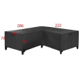 Miniatyrbilde 3 av 9: møbeltrekk til utemøbler hjørnesofa med vanntett brun 320*320*80 cm
