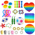 Miniatyrbild 1 av 5: fidget toys pop it stressbollar fidget toys pack/set 29 st