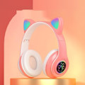Pikkukuva 3 / 5: cat ear kuulokkeet bluetooth kissan korvat led valot sort