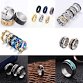 Miniatyrbillede 2 af 6: anti-angst spinner fidget roterende ring ringe Koko 7/17mm