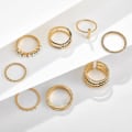 Miniatyrbild 7 av 8: All fingers ring ringar set med olika mönster