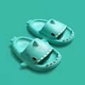 Miniatyrbilde 1 av 6: tøfler haj shark slippers shark slides barnetøfler grønne 210 (innvendig 21 cm)