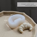 Miniatyrbillede 1 af 6: lysforme lys stearinlys gør-det-selv-forme i silikoneform lz22087 croissant