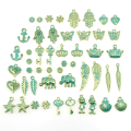 Miniatyrbillede 5 af 6: charms smykker øreringe diy pack 50 stk guld farvet