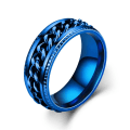 Miniatyrbillede 6 af 6: anti-angst spinner fidget roterende ring ringe størrelse 9/19 mm