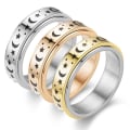 Miniatyrbild 2 av 6: antistress spinner roterande fidget ring ringar Size9/19mm