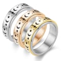 Miniatyrbillede 2 af 6: antistress spinner roterende fidget ring ringe størrelse 8/18,2 mm
