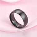 Miniatyrbilde 5 av 7: Titan svart kule ring | Slitesterk matt finish | Design for indre og ytre baller for trendy smykker for menn matt titan nr. 6