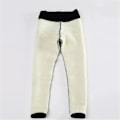 Miniatyrbillede 6 af 7: foret vinterleggings fleece-tights med høj talje harmaa M