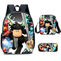 Miniatyrbillede 1 af 7: Roblox Rygsæk Skoletaske Rejsetasker Gaver roblox-10 3 dele