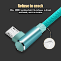 Miniatyrbilde 3 av 11: Vinklet 90 graders ladekabel USB A til USB C / iPhone Lightning (Type-C) rød 2 meter
