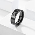 Miniatyrbild 3 av 7: Love You Forever Couple Heart Ring - Graverad "I Love You"-ring 6mm stål färgjämförelse nr 6