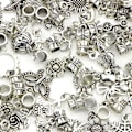 Miniatyrbild 4 av 5: berlocker smyckes örhängen diy pack 40 st Silverfärgad