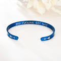 Miniatyrbillede 1 af 5: Imponerende motivation Titanstål C-formet inspirerende armbånd - syv farver