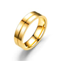 Miniatyrbillede 2 af 6: Udsøgte parringer med diamanter: Elegant og tidløs vielsesring 6 mm guld uden diamanter nr. 13