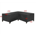 Miniatyrbillede 9 af 9: møbelbetræk til udendørsmøbler hjørnesofa med vandtæt sort 200*270*82 cm