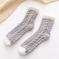 Miniatyrbild 7 av 9: Kvinnor mode höst vinter varm mjuk fluffig strumpor pack 5 par
