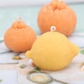 Miniatyrbillede 3 af 6: lysforme lys stearinlys gør-det-selv-forme i silikoneform citron