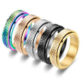 Miniatyrbillede 2 af 7: Roterende Diamond Snake Skin Stripe Parring - Kærlighed for Evigt, Tid 6 mm sort nr. 9