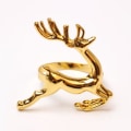 Miniatyrbild 1 av 6: Servettringar jul älg helgdagar tacksägelse julpynt jul dekorati 8st/Guld