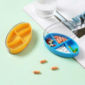 Miniatyrbild 3 av 6: pillerdosett ask för medicinpillerburk medicin dosett pillernask vit