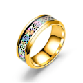 Miniatyrbild 1 av 7: Färgglad Glare Dragon Pattern Ring | Fashion Smycken Statement P gyllene färgglada nr 9