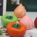 Miniatyrbillede 4 af 6: lysforme lys stearinlys gør-det-selv-forme i silikoneform persimmon