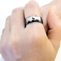 Miniatyrbillede 1 af 6: Forest Wolf King Laser Skåret Rustfrit Stål Mode Ring - Unik Wildl 8mm stålfarve arc wolf king nr. 7