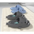Miniatyrbild 5 av 6: shark tofflor badtofflor massagetofflor herr dam grå 38-39