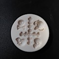 Miniatyrbillede 1 af 6: lysforme lys stearinlys gør-det-selv-forme i silikoneform kranie 6