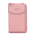 Miniatyrbild 1 av 10: Mode Kvinnor Plånbok Crossbody Väska Koppling Läder korthållare Rosa