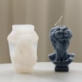Miniatyrbillede 5 af 6: lysforme lys stearinlys gør-det-selv-forme i silikoneform lz22123 medium portræt af david