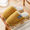 Miniatyrbild 1 av 6: fluff tofflor varma tofflor innetofflor czmt139 gul 36-37 (insida 24cm)