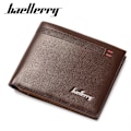 Miniatyrbillede 4 af 9: Baellerry Fashion Wallet Mænd Smalle Punge Bifold Wallet Luxury lysebrun 12 cm * 9,5 cm * 1,5 cm
