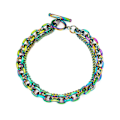 Miniatyrbilde 3 av 6: Dobbeltlags minimalistisk OT-armbånd for kvinner - enkelt, men t fargerikt dobbeltlag av armbånd