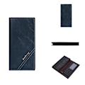 Miniatyrbild 1 av 7: Baellerry RFID blockerande lång plånbok Slim läder Multi Card Po blå