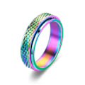 Miniatyrbillede 3 af 7: Roterende Diamond Snake Skin Stripe Parring - Kærlighed for Evigt, Tid 6 mm sort nr. 9